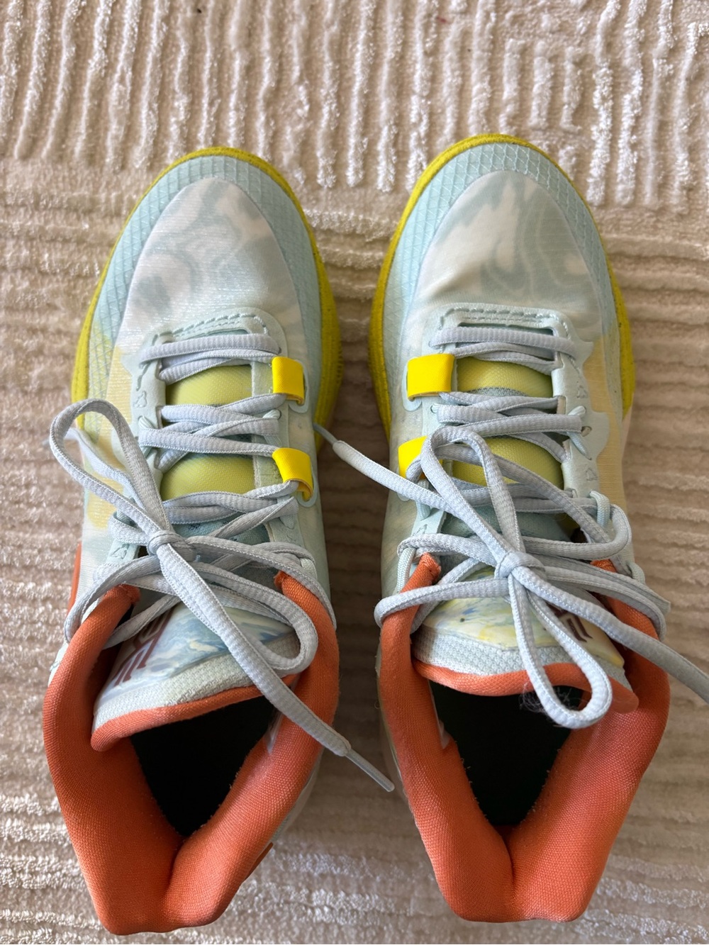 Nike Light Blue Sneakers with Yellow and Orange Accents
Size 8 Men’s
Worn once